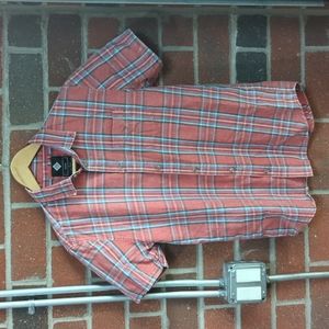 Cotton On Short Sleeve Button Up Plaid T-shirt Size M Medium Vintage Style NICE